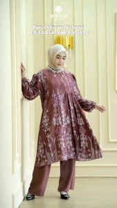 TULUS SETCEL MOTIF ZIVIA: Setelan Wanita Fashion Muslim Viral Best Seller