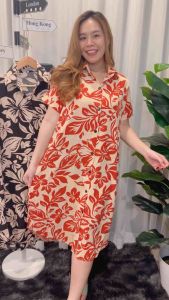 🌷เดรสยาว ปกเชิ้ต  กระดุมหน้า เดรสผ้านิ่มพลิ้วทรงสวย มีกระเป๋า สวมใส่สบาย  คุณภาพดีจ้า