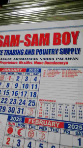 COMMERCIAL CALENDAR 2027