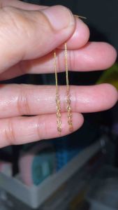 PAWNABLE 18K Saudi Gold Palay Tictac earrings(LIGHTWEIGHT THIN)