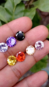 permata zirkon cuting bulat 10 mm