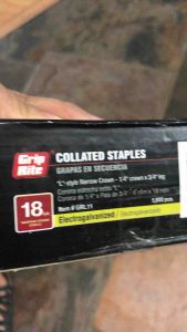 Grip Rite 3/4 in. x 1/4 in. 18-Gauge Electro-Galvanized L-Style Narrow Crown Staples (5000-Per Box)