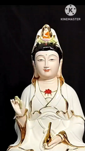 [ Cao 35 cm ] TƯỢNG  QUAN ÂM MEN SỨ CAO CẤP [ MẪU B S ]