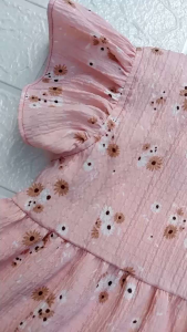 Setelan Lucu Anak Perempuan Terbaru Bahan Crinkle Ratu Motif Usia 1 Sampai 9 Tahun