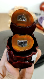 Natural Precious Zhan Guo Red Agate Crystal Jewelry Box Ornament ZA02