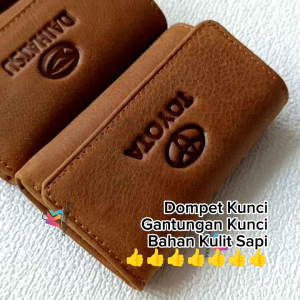 [LP3 LEATHER ] Dompet STNK Gantungan Kunci Mobil | Bahan Kulit Asli | Genuine Leather
