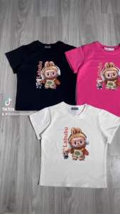 ÁO THUN NỮ CỔ TRÒN BODY IN HÌNH LABUBU ẢNH CHỤP