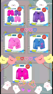 celana pendek anak perempuan motif lucu. umur 2-11 tahun