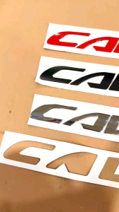 Emblem Hood Kap Mesin Mobil Calya Sigra Hitam Chrome Merah