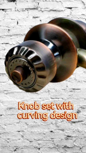 Cylindrical lock set / Entrance lock antique copper Color 60mm backset / Entrence Knobset / Door Lock