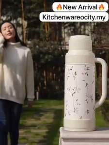 Red Colour Flask / Traditional Glass Vacuum Flask Red (2L) / Thermos Merah / Thermal Flask Merah / Termos Merah Vakum