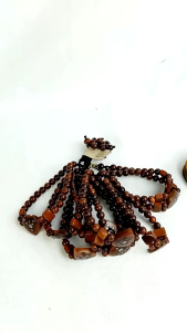 Gelang Wanita Kayu Kokka Motif Permata Lucu 100% Bonus Cincin