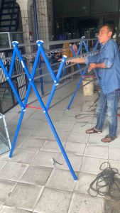 Jemuran Baju Pakaian Besar Kuat Kokoh Berat Galvalum Bahan Baja Ringan Berat Jumbo Panjang 180 cm