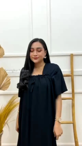 Daster Rayon Jumbo LD 130 HomeDress Fuji Lengan Pendek Bahan Rayon Adem Tebal