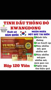 Tinh Dầu Thông Đỏ Kwangdong Chính Hãng Hàn Quốc 120 Viên