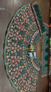 [PRE-ORDER] Semistitched Faux Georgette With Embroidered Lengha ( Delivery 15 days )