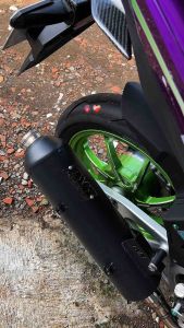 Knalpot Kondoman Matic Black Coating NON Tameng