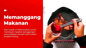 Square Grill Pan 20 Cm Anti Lengket Wajan Lipat Serbaguna Teflon Panggangan Steak