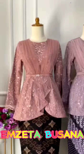 Setelan Kebaya Modern Kebaya Pesta Kebaya Lamaran Tunangan Wisuda Seragam Kebaya Remaja Setelan Kebaya Aveena 2023 Couple Batik