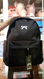 Balo đi học in họa tiết nơ hợp thời trang cá tính dành cho nữ mã B43 size 45*33*14cm