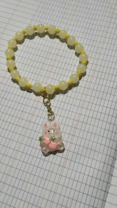 Gelang yellow with accesories boneka acrilic