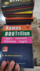 Kamus Bahasa Inggris Lengkap 800 Trilyun: Ukuran Kecil 10x14,5 Cm