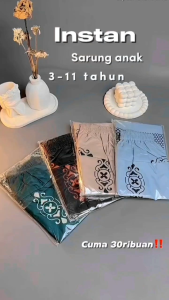 READY STOK SARUNG INSTAN ANAK LAKI LAKI SARUNG PRAKTIS MOTIF SARWON UNTUK USIA 1 SAMPAI 12 TAHUN.