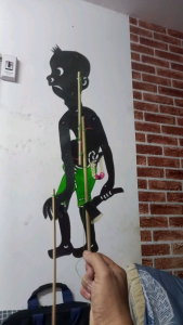 หนังตะลุง อ้ายเต็ดขนาด37ซ.ม.หนังแท้