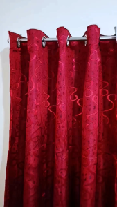 7ft. Luxury Embosed Curtain | Ring | Blockout | Brocade Fabric - JOEFFATS GARMENTS