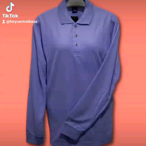 Polo Tshirt Kaos Kerah Lengan Panjang Atasan Olahraga Wanita dan Pria