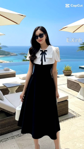 Thời Trang Thiết Kế E.Xinh.Váy thiết kế váy công sở váy hai dây dáng dài và áo choàng thanh lịch sang chảnh.Váy tôn dángnhún hông.Che khuyết điểm.Phù hợp đi làmđi tiệcđi chơi ...