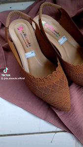 Heels Rajut Import Tali Belakang - Sepatu Rajut Terbaru