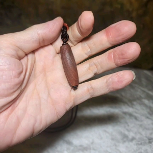 39.3mm Premium Tibetan Sardonyx natural pattern 3 Eyes Dzi pendant 精品藏传缠丝玛瑙天眼三眼天珠