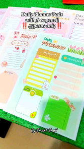 Daily Planner Pads A5 size with free pencil