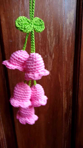 Gantungan Mobil Bunga Rajut Car Hanging Accessories Bell Flower