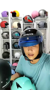 Helm Bogo Cargloss Kaca Flat / Topi Pet: Aksesoris Motor Berkualitas