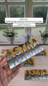 Logo Emblem Lambang Mobil astra toyota chrome