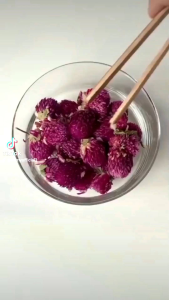 PURE DRIED GLOBE AMARANTH TEA/GLOMPHRENA GLOBASA/TWH BUNGA UNGU BUNGA KANCING/KENOP KERING QIAN RI HONG MINUMAN HERBAL FLOWER TEA TISANE