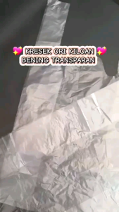 (BERAT 1KG) Kantong Plastik Kresek Putih Bening Transparan Los Kiloan Ikatan Uk 15/24 Murah