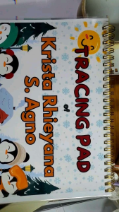 TRACING PAD (ALL-IN-ONE) 100 PAGES ( LINES SHAPES NUMBERS ALPHABET BIG AND SMALL LETTERS NUMBERS NAMES FIRST NAME MIDDLE NAME FULL NAME) FOR BEGINNERS AGES 3 TO 5. PERSONALIZED THICK PAPER at LAMINATED COVER (PAKI PM PO ANG NAME FOR NAME TRACING)