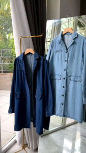 ●ECLAIRE● 043 Blazer Jeans Denim Kasual Korea Casual Trendy Rocker Chic Kekinian Mode Modis Import xxxs