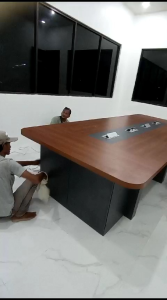 meja meeting Furniture Kantor Ergonomis Meja Rapat Ukuran Besar Meja Pertemuan Multifungsi - Lazada
