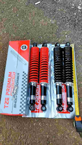 Shock belakang honda Win Shockbreaker belakang 1set MERAH Supra x Smas Force 1 Tiger Glpro Rx King Rubhan universal 380 MM Beban berat 150 250 KG tinggi 40 cm