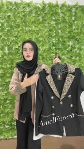 BLAZER WANITA SCUBA MOTIF VIRAL TERBARU BEST SELLER BISA COD / BLAZER KANTOR TERMURAH