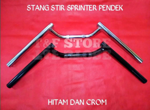 STANG STIR SPRINTER PENDEK HITAM DAN CROM