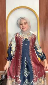 GAMIS SILKY MOTIF MEDINNA PREMIUM QUALITY / GAMIS MODERN / GAMIS SERAGAMAN / GAMIS KONDANGAN / GAMIS PENGAJIAN / GAMIS MEWAH