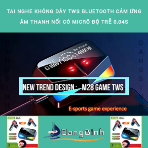 BMINGO Tai Nghe Không Dây M28 Tai Nghe Bluetooth TWS Tai Nghe Cảm Ứng Chơi Game Âm Thanh Nổi Có Micrô Độ Trễ 004s - Chính hãng