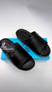 Sandal Kulit Pria Terbaru Full Sampai Alasnya Sol Karet ORRI