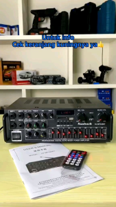 Sunbuck Audio AV-MP326BT PRO Amplifier Bluetooth 5.0 HiFi dengan USB MP3/FM 1000W - Hitam