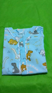 Nokoacuk Setelan Piyama Anak Laki-laki Tanpa Kerah Usia 1-12 Tahun Dino Blue